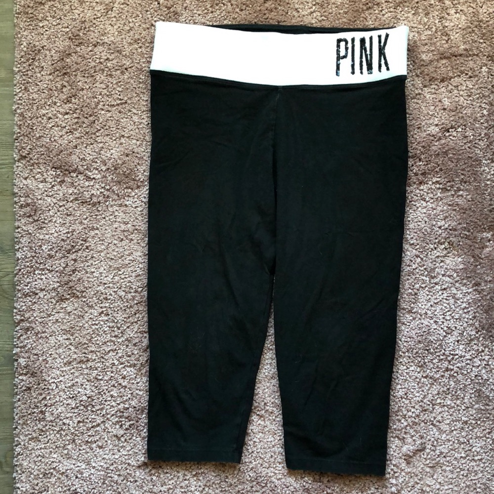 Black Calf-High PINK Yoga Pants